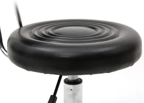 Miniatura 7 de Taburete giratorio para salón con soporte de espalda, taburete hidráulico ajustable con respaldo para masaje de belleza peluquero tatuaje
