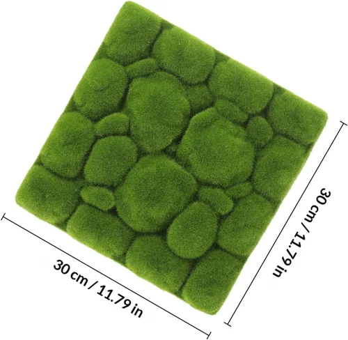 Miniatura 2 de Healifty Musgo artificial para macetas, tapete de musgo falso de 11.8 x 11.8 pulgadas, imitación decorativa, artesanía para terrarios de bricolaje