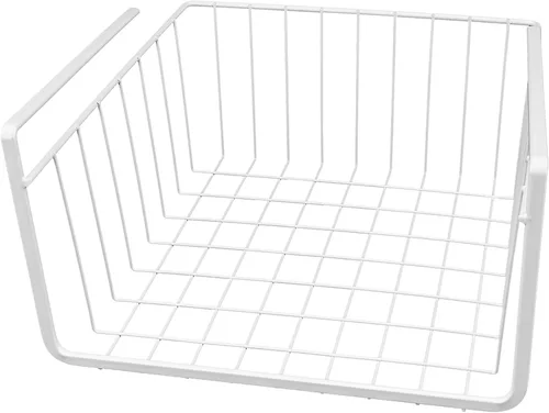 Miniatura 3 de Southern Homewares Juego de cestas de almacenamiento de alambre blanco para debajo del gabinete, almacenamiento colgante para cocina, despensa