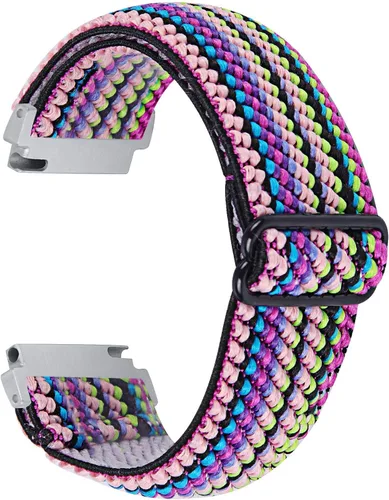 RuenTech Correa elástica para reloj compatible con Amazfit Bip 3/Bip 3 Pro/Bip Lite/Bip S/Bip U/Pop, correas ajustables de nailon elástico de 0.787