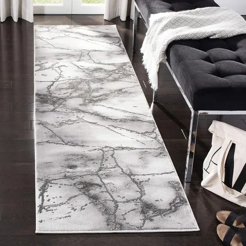 Miniatura 26 de SAFAVIEH Craft Collection Alfombra de Acento - 2' x 3', Gris y Azul, Diseño Contemporáneo, Resistente a las Manchas, Ideal para Áreas de Alto