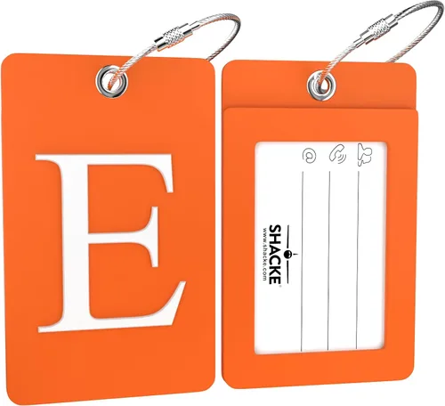 Miniatura 317 de Etiqueta de equipaje con inicial, totalmente flexible, con aro de acero inoxidable, letra G