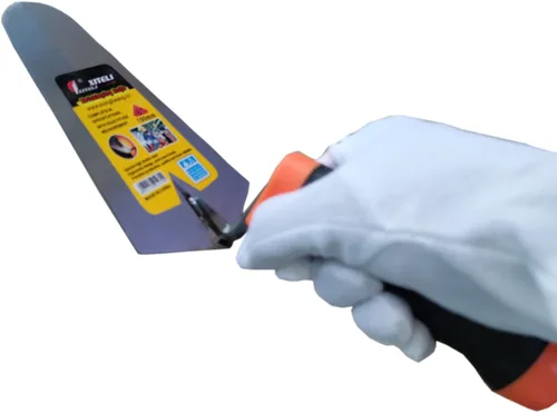 Miniatura 5 de Juego de 2 piezas de palas de señalar y medidor, juego de herramientas de mano de mampostería de 6 pulgadas con mango de agarre suave, paletas