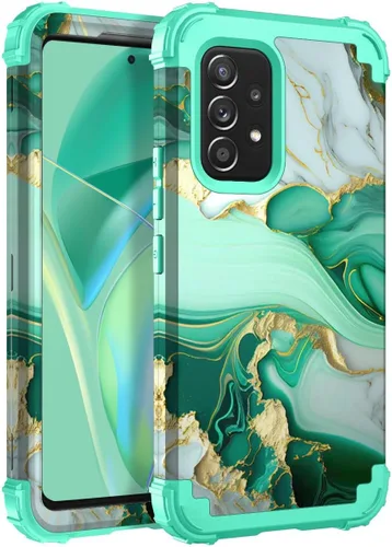 Miniatura 73 de Hocase Funda para Galaxy A37 5G, protección resistente a prueba de golpes, parachoques de goma de silicona suave+funda protectora híbrida