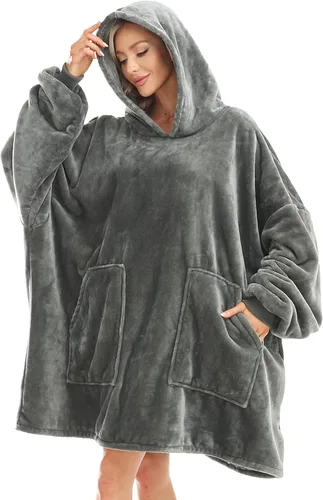 Miniatura 10 de Kipswiza Blanket Hoodie - Wearable Blankets Oversized Cozy Flannel Sweatshirt Blanket as Gifts for Adult Women Men