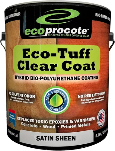 Revestimiento transparente de poliuretano con acabado Eco-Tuff – Sellador de madera resistente a los rayos UV y no tóxico – Sellador protector
