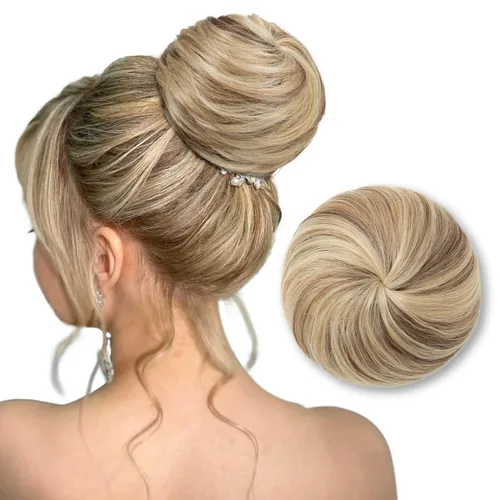 Miniatura 21 de Moño de bailarina, pieza sintética para recoger el cabello, moño de extensión de cabello Q3 de Sarla Negro azabache