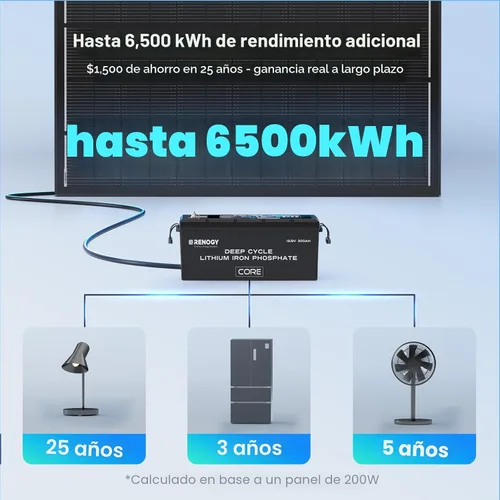 Miniatura 4 de Renogy Panel Solar ShadowFlux de 200W Anti-Sombreado N-Tipo, Panel Solar de 200 Vatios de 25% de Alta Eficiencia para Sistema de 12V/24V, Cargador