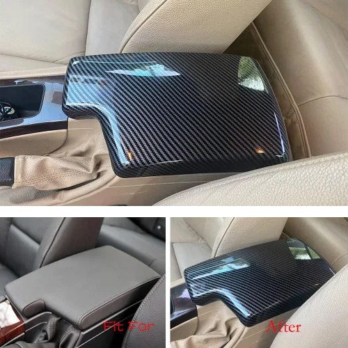Miniatura 2 de para BMW Serie 3 E90 E91 E92 E93 2006-2012 ABS Cubierta de Caja de Almacenamiento de Cubierta de Tapa de Consola de Coche de Fibra de Carbono