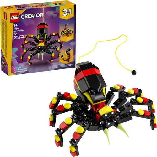 LEGO Creator 31159 - Juguete de araña sorprendente de animales salvajes 3 en 1, juguete de construcción con 3 opciones de construcción, araña,