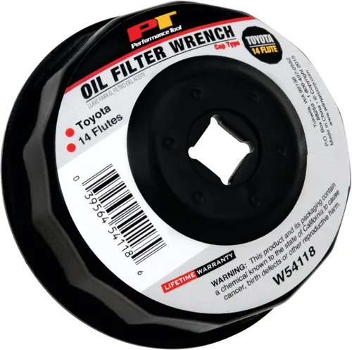 Miniatura 3 de Llave de tapa de filtro de aceite Performance Tool W54118 para modelos Toyota (14 estrías) - Compatible con Corolla, Camry, Highlander, Tundra y más