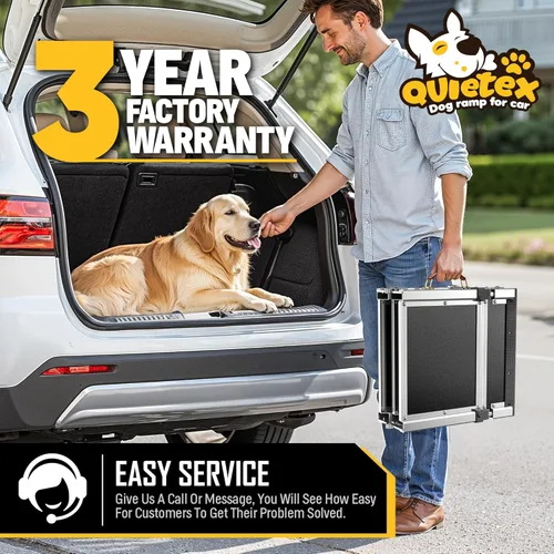 Miniatura 6 de Rampa para perros extra larga de 71 pulgadas para automóvil con cabeza ajustable, rampa plegable para mascotas para perros grandes con superficie