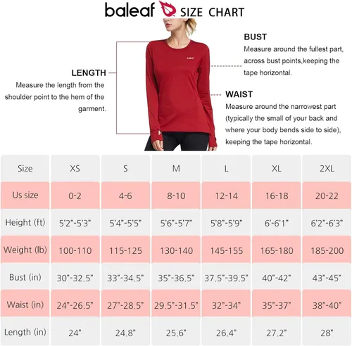 Miniatura 6 de BALEAF Camiseta térmica de forro polar para mujer, de manga larga, con agujeros para los pulgares, bolsillo con cremallera para clima frío