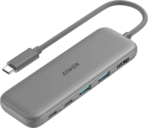 Miniatura 8 de Anker Hub USB C, divisor USBC a HDMI 5 en 1 con pantalla 4K, 1 puerto USB-C de 5 Gbps alimentado y 2 puertos de datos USB-A 3.0 de 5 Gbps