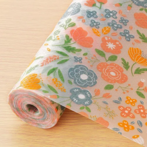 Miniatura 10 de INNOLITES Forro para estante de gabinete de cocina, forro no adhesivo para refrigerador y cajón, EVA impermeable con flores, fácil de limpiar y sin