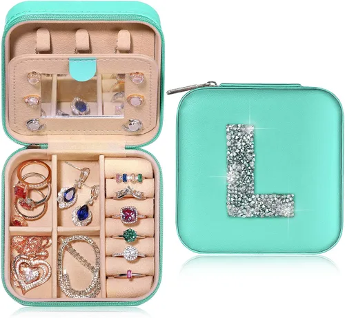 Regalos personalizados para mujeres, joyero de viaje pequeño, organizador de joyería, regalo de cumpleaños personalizado, para mujeres,