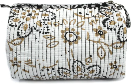 Miniatura 29 de INDIAN CRAFT CASTLE ICC - Neceser de aseo resistente al agua, bolsa de cosméticos de maquillaje, contenedor de tamaño completo, organizador de Beige