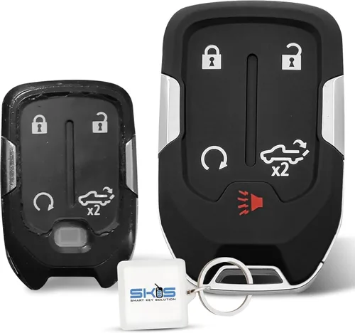 Funda para llavero, cubierta de reemplazo para llave inteligente con 5 botones para 2019-2024 GMC Sierra Chevy Silverado HYQ1EA HYQ1ES