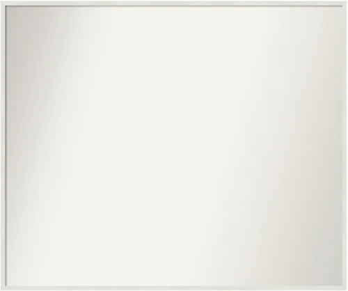 Miniatura 767 de Amanti Art Espejo de baño blanco para sobre el fregadero, 32 x 45 pulgadas, espejo de tocador rectangular blanco esbelto, marco de madera moderno