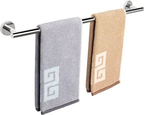 Miniatura 12 de NearMoon - Barra para toallas de baño, soporte de toalla de ducha de acero inoxidable grueso para baño, montado en la pared, longitud total de 12