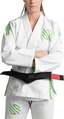 Miniatura 6 de Sanabul Essential BJJ Gi para mujer Jiu Jitsu brasileño para mujer Kimono ligero, tela preencogida