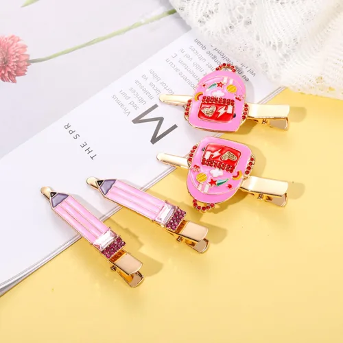 Miniatura 4 de 2 pares de pinzas para el pelo de manzana y autobús escolar para el regreso a la escuela, regalos de agradecimiento al profesor