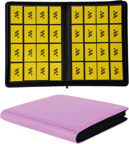 Miniatura 9 de Premium Carpeta de cartas con más de 1000 bolsillos, carpeta de álbum de 16 bolsillos para cartas coleccionables sin anillas, carpeta de bolsillo