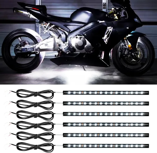 Miniatura 9 de Tira de luz LED para coche, luces interiores azules para camiones de 30CM 15 SMD IP67 luces subterráneas impermeables para coche motocicletas barco
