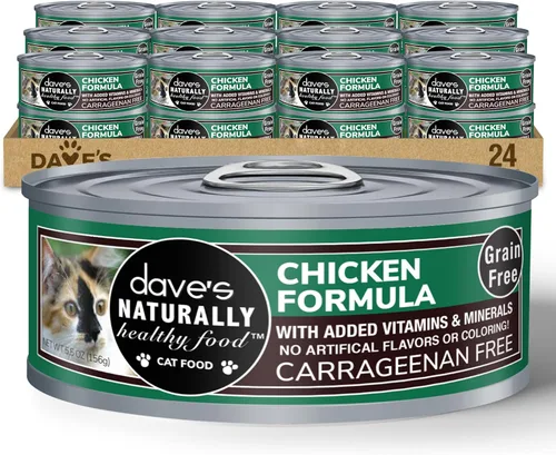 Miniatura 14 de Dave's Pet Food Paté húmedo sin granos para gatos (Turquía), fabricado en Estados Unidos naturalmente saludable, conservado, vitaminas y minerales