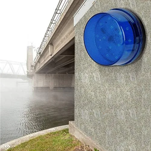 Miniatura 7 de Tangxi LED azul 12V advertencia de emergencia intermitente luz estroboscópica de seguridad para advertencias de bloqueo, alarmas antirrobo