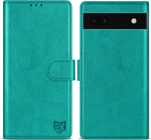 Miniatura 11 de ZZXX Funda tipo cartera para Google Pixel 6a con bloqueo RFID, ranura para tarjetas, función atril, cierre magnético, funda protectora de cuero