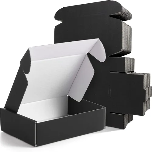 Spakon Paquete de 50 cajas de envío, cajas de embalaje de cartón corrugado para pequeñas empresas, bonitas cajas pequeñas de cartón, cajas de cartón