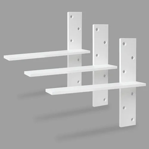 Miniatura 8 de Soporte de encimera colgante gratuito de 8 pulgadas de largo x 2.5 pulgadas de ancho, paquete de 2 soportes de estante de pared flotante oculto