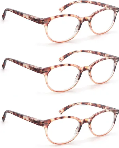 Miniatura 14 de Gafas de lectura para mujer + 1.75 elegantes anteojos con aumento para mujer, paquete de 4 unidades, ligeros y cómodos (negro, marcos transparentes)