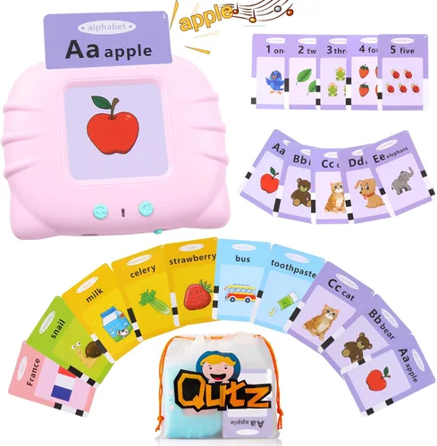 Miniatura 14 de Tarjetas didácticas parlantes QuTZ ABC para niños pequeños de 2 a 4 años, juguetes para autismo, juguetes de terapia del habla, tarjetas educativas