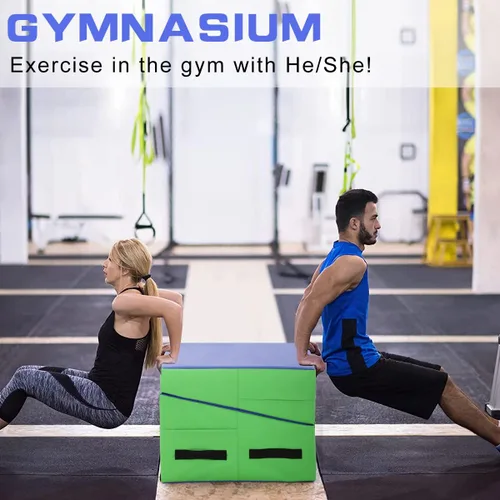 Miniatura 4 de BLKMTY Colchoneta de gimnasia – Colchoneta inclinada, plegable, diseño de cuña de queso para niños, para interiores y exteriores, ejercicio y yoga