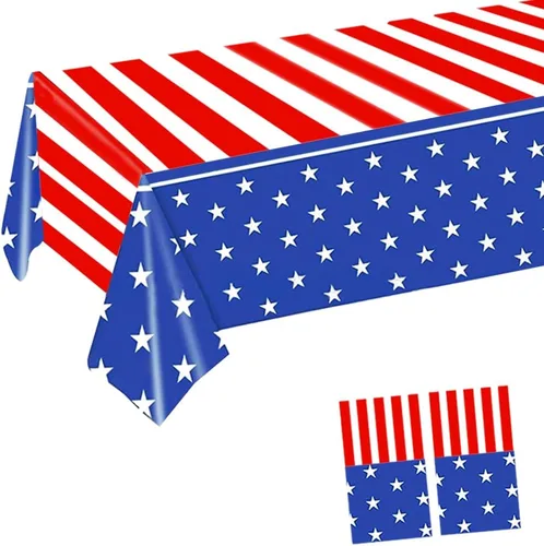 Miniatura 15 de Eid al-Fitr - Juego de 2 manteles de plástico para mesa, para barbacoa, picnic, fiesta, mantel azul, 54 x 108 pulgadas