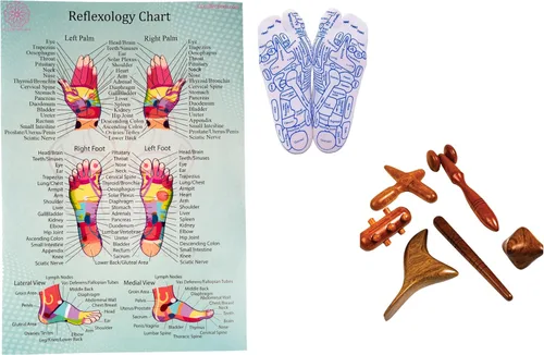 Miniatura 8 de CCcollections Herramientas de masaje de terapia de madera, herramienta de palo de madera de reflexología, equipo tradicional para aliviar el dolor