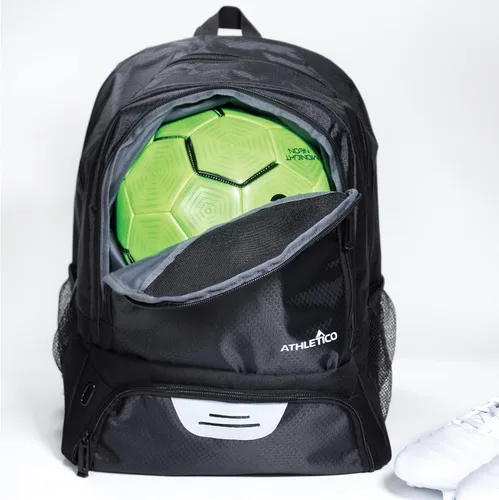 Miniatura 7 de Athletico - Mochila de fútbol juvenil, mochilas para baloncesto, voleibol y fútbol americano Incluye compartimentos separados para tacos y pelota