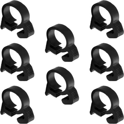 Miniatura 20 de Abrazaderas de manguera de agarre de 0.484-0.559 in de nailon ajustable de plástico resistente rápido doble agarre para fontanería, aplicaciones