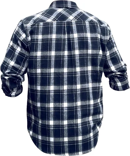 Miniatura 2 de Comdecevis Camisa de trabajo de franela para hombre con mangas largas y bolsillos en el pecho, camisa duradera y cómoda con botones en tela de pana