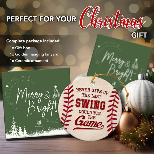 Miniatura 4 de Adornos de Navidad de béisbol 2025 para jugadores, equipo, amigos, regalos ideales para niños que aman el béisbol, regalos para fanáticos