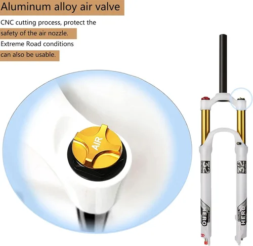 Miniatura 4 de 26/27.5/29 Inch MTB Air Suspension Forks Travel 140mm, Rebound Adjust 1-1/8" Straight/Tapered Tube QR 9mm Magnesium Alloy Manual/Remote Lockout