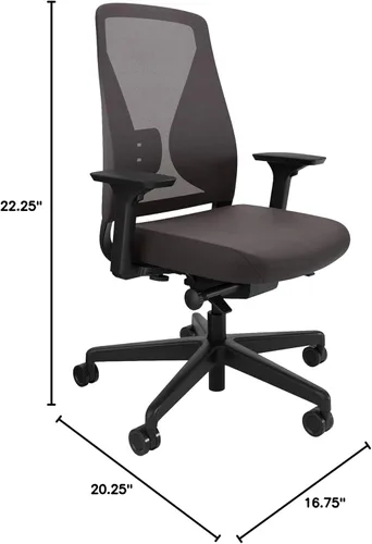 Miniatura 2 de Vari Tempur-Pedic Silla de oficina ergonómica – Silla de escritorio con respaldo de malla con soporte lumbar ajustable, reclinable, profundidad
