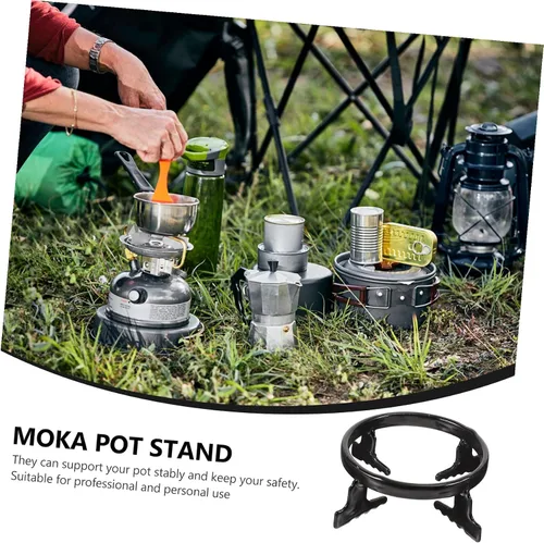 Miniatura 7 de MAGICLULU 1 jaula para ollas de trabajo en soportes para ollas, cafetera reductor de gas, estufa de café, estufa, quemador de rejilla, anillo