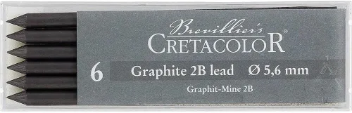 Miniatura 10 de Cretacolor Plomo de carbón, plomo de carbón, caja mediana de 6