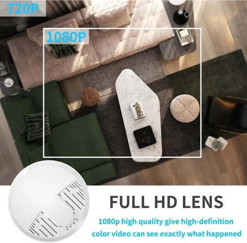Miniatura 6 de Detector de humo, cámara oculta, detector de humo con detección de movimiento y visión nocturna, 10000 mAh/Sin mensual gratis/Control de aplicación