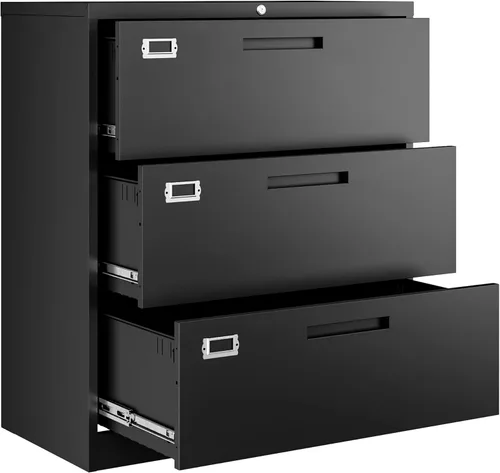 Miniatura 15 de Letaya Archivador de 2 cajones con cerradura, archivador lateral de metal para oficina en casa, tamaño carta/legal/A4