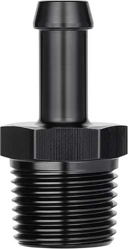 Miniatura 13 de EVIL ENERGY 3/8" NPT macho a 1/2" adaptador de montaje de púas 45 grados aluminio negro