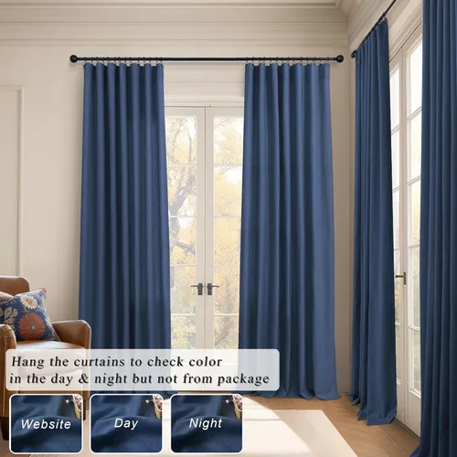 Miniatura 285 de Cortinas de lino gris claro, 2 paneles, presillas traseras, bolsillo para cortinero, semitraslúcidas, ahorran energía, estilo rústico, arpillera